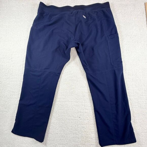 Figs Kade Cargo Scrub Pants Navy Blue FIONx Fabric Tie Waist - US Women’s 2XL/Pe - Picture 2 of 12